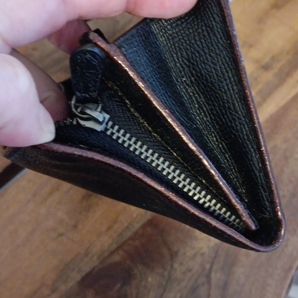 Coach Black Bear Fuzz Slim Envelope Wallet - Picture 10 of 14